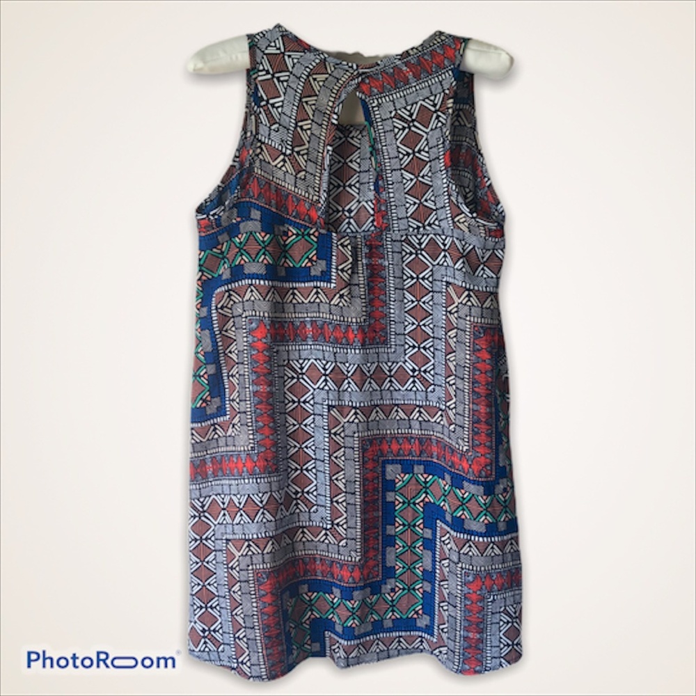 Geometric Pattern Sleeveless Dress Renee C - Picture 2 of 5